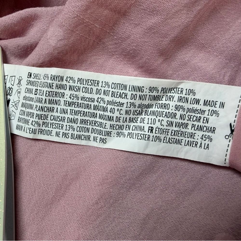 English Factory Women's Pink Polka Dot Tiered Maxi Dress W/Tie Back Size Small - Picture 9 of 13